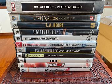 Lotto di 11 videogiochi per PC