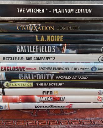 Lotto di 11 videogiochi per PC