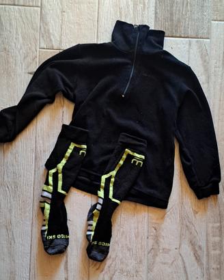 maglia termica  e calze da sci bambino 