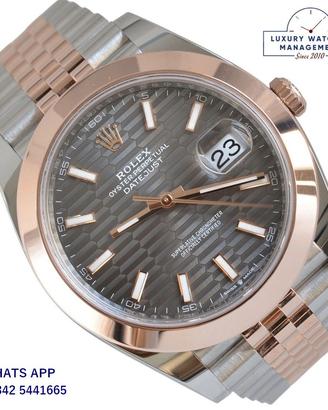 ROLEX Datejust II 126301 Grey Fluted Wave Motif