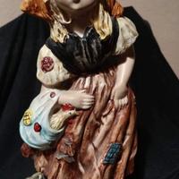 statua presepe vintage contadinella 