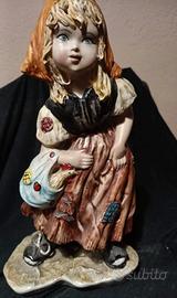 statua presepe vintage contadinella 