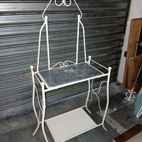 Consolle in ferro battuto e marmo 