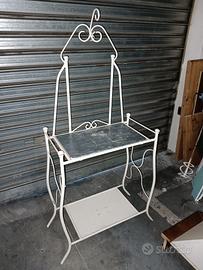 Consolle in ferro battuto e marmo 