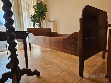 Letto antiquariato noce stile francese