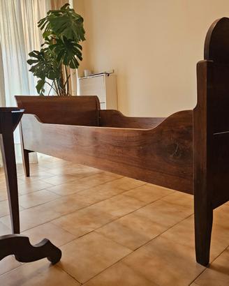 Letto antiquariato noce stile francese