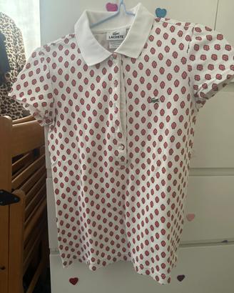 Lacoste Donna Bianca con Micro pattern rosa
