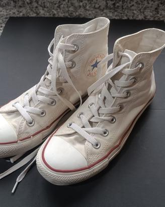 Converse alte bianche taglia 38