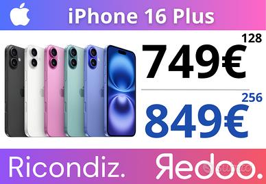 iPhone 16 Plus -Ritiro usato Granzia 2 Anni