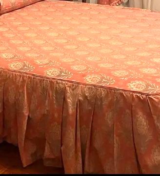 Tenda  in seta mohair con copriletto coordinato