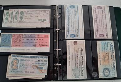 LOTTO DI 100  MINIASSEGNI  CON ALBUM.