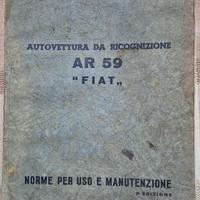 Libretto uso e manutenzione Fiat AR 59 (ed. 1963)