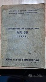 Libretto uso e manutenzione Fiat AR 59 (ed. 1963)
