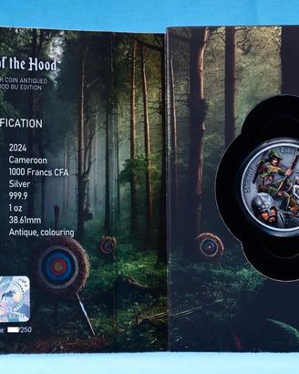 Cameroon 2024 - 1oz Ag - Robin Hood Color - AF