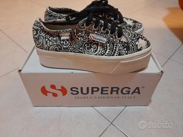 Sneakers Superga 2790 FANTASY b/n plateau n. 35