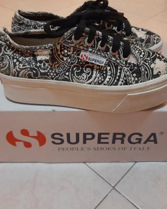 Sneakers Superga 2790 FANTASY b/n plateau n. 35