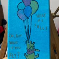 Mini tela dipinta a mano, tenera e ispirazionale 💙