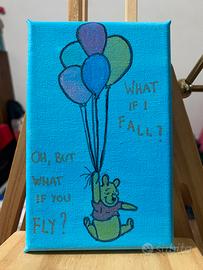 Mini tela dipinta a mano, tenera e ispirazionale 💙