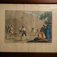 stampa storica del "Giuoco del Pallone"