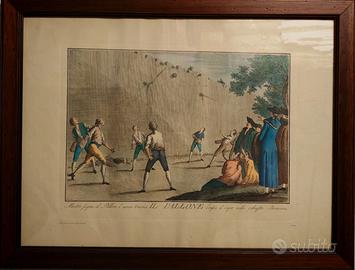 stampa storica del "Giuoco del Pallone"