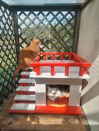 Cuccia in legno per gatti o cani di piccola taglia