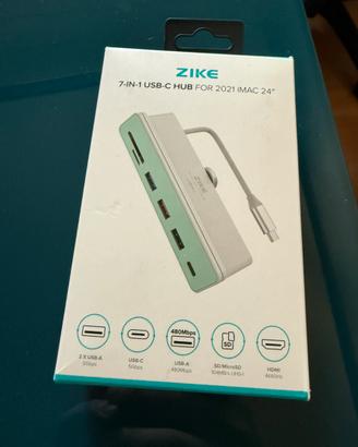 ZIKE Hub USB-C 7-in-1 per iMac 24”