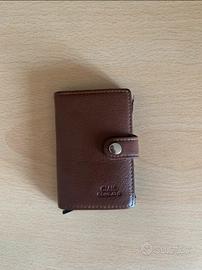 Portacarte Slim in pelle marrone