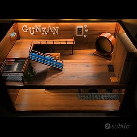 Gabbia in legno per riccio africano o criceti