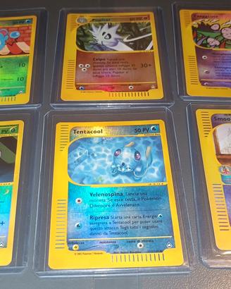 Lotto carte Pokemon expedition aquapolis reverse 