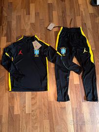 Tuta Brasile x Jordan Nera e Gialla Per Ragazzi 15