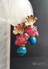 orecchini con foglia a ventaglio e agata

nuovi