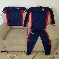 Tuta adidas  del Cagliari + maglietta originale 