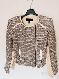 Giacca biker in bouclé glitter Mango