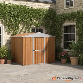 Casetta giardino in lamiera 276x260 7mq fin legno