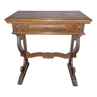 Mobiletto Antico in Legno di Noce con Cassetto