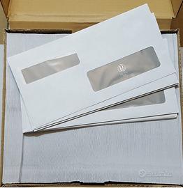 Confezione 500 buste bianche Pigna doppia finestra