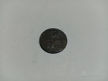 3 CENT Impero Austriaco Milano 1852