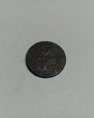 3 CENT Impero Austriaco Milano 1852