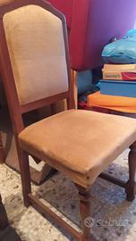 Sedie in legno 6 pezzi modello anni 80