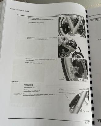 Manuale di officina transalp 700 italiano