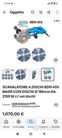 Scanalatore Baier bdn 455 e 4 dischi diamantati 