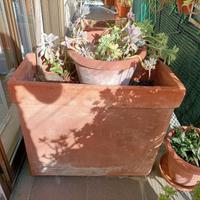 Vaso in terracotta rettangolare alto – 70x30x60 cm