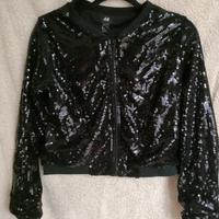 Felpa glitterata con zip