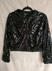 Felpa glitterata con zip