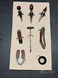 Set Sommelier Acciaio e Legno