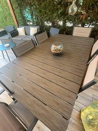 Tavolo da giardino con 6 sedie