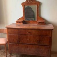 Comò Antico con Specchiera - Legno Pregiato - Prim