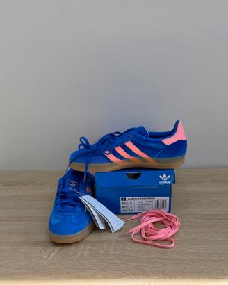 Adidas Gazelle Indoor Blu/rosa Neon