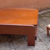 TAVOLINO TAVOLO LEGNO + POUF SGABELLO TUTTO €50