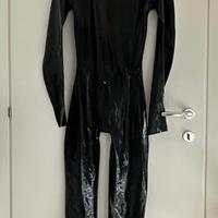 Tuta catsuit latex taglia xs nera